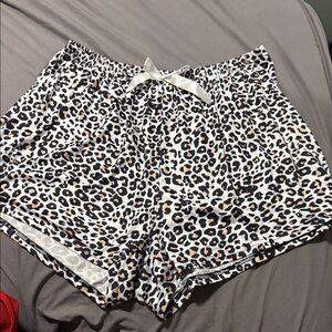 Leopard Print Women's Pajama Shorts